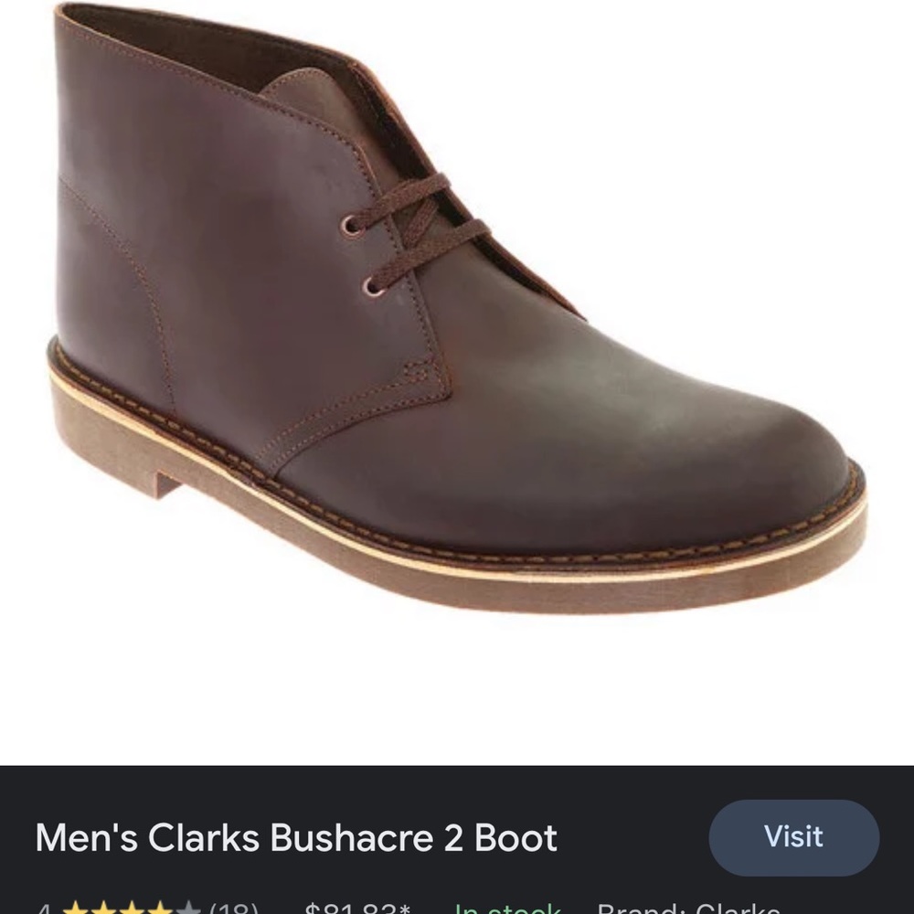 Men’s Clark’s Buchacre Boots 8.5 EUC